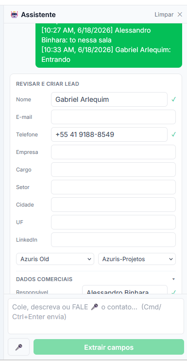 Crie leads a partir de qualquer texto